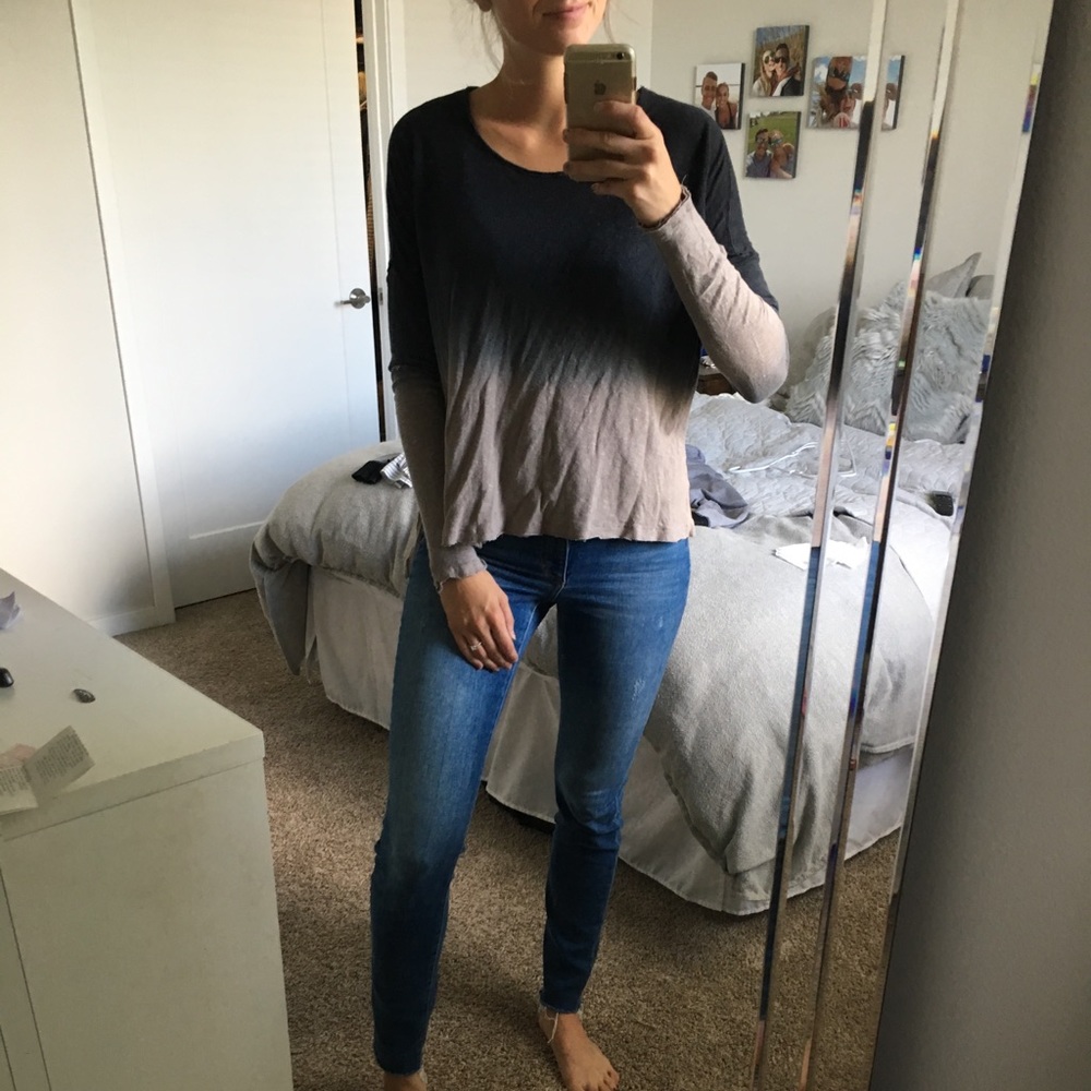 Free people Black and Tan long sleeve